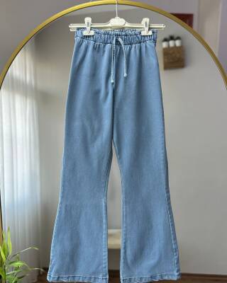 ASRA BELİ LASTİKLİ İSPANYOL PAÇA KOT PANTOLON 5001-16-AÇIK KOT