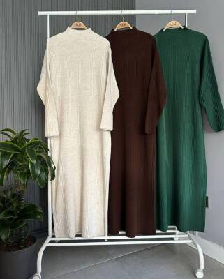 NEVA SALAŞ ÇİZGİLİ TRİKO ELBİSE 2002-11-PETROL