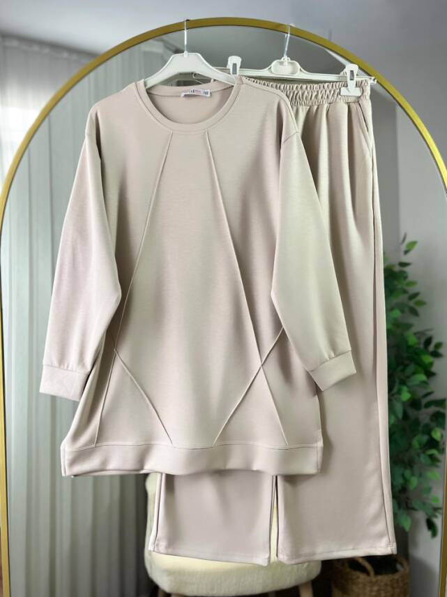 NOSA KARO MODEL BELİ LASTİKLİ SALAŞ OYSO TAKIM 1009-02-BEJ - 1