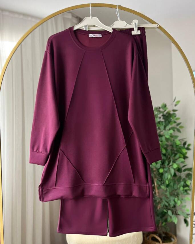 NOSA KARO MODEL BELİ LASTİKLİ SALAŞ OYSO TAKIM 1009-04-BORDO - 1