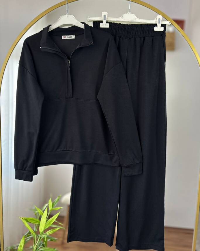 NOVA GİZLİ YARIM FERMUARLI OYSO TAKIM 1005-01-SİYAH - 1