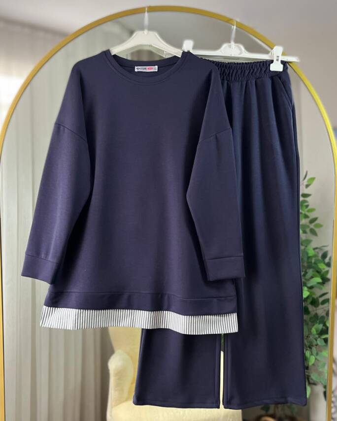 RONA GÖMLEK GARNİLİ BELİ LASTİKLİ OYSO TAKIM 1010-12-ANTRASİT - 1