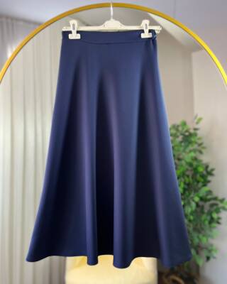 TURA BELİ LASTİKLİ KLOŞ ETEK 5004-03-LACİVERT